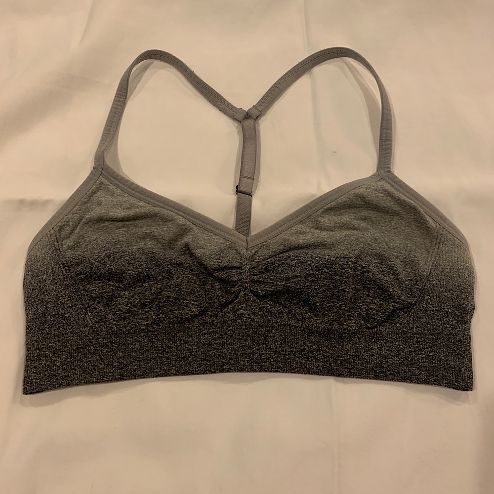 Aerie non-padded grey racerback sports bra
